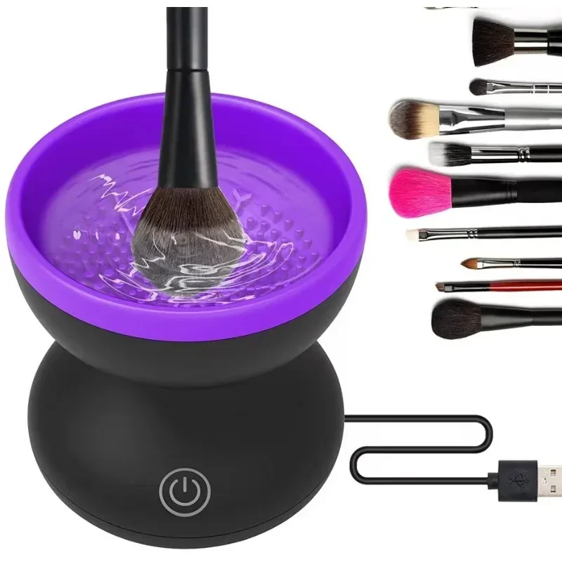 Electric Makeup Brush Cleaner Machine, USB Make Up Brush Cleaner, Portable Electric Makeup Brush Cleaner, Makeup Brush Cleaner Machine with Makeup