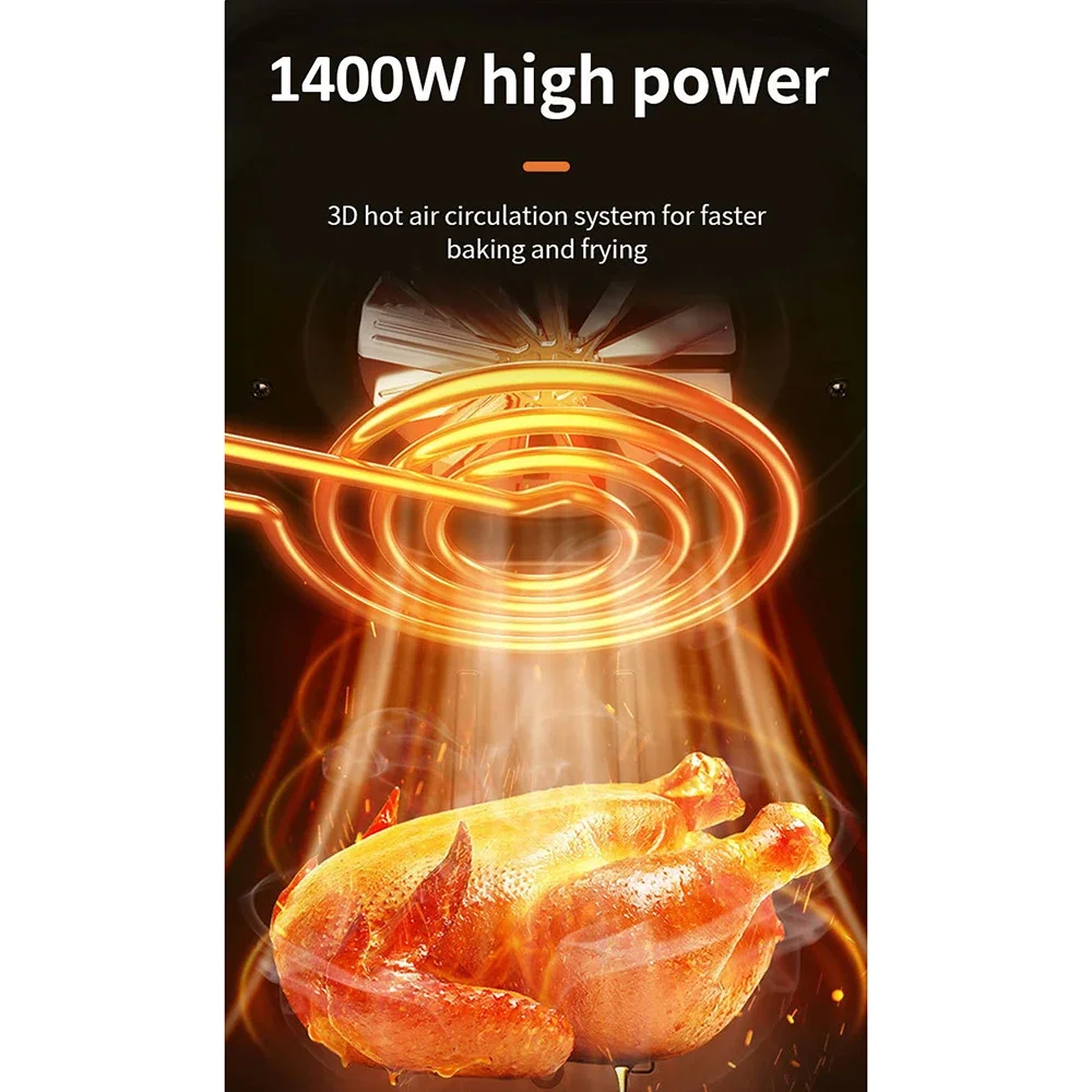 Multi-function Air Electric Fryer High-capacity Low-fat High-power Non-stick Baking Pan Potato Chips Grilled Chicken