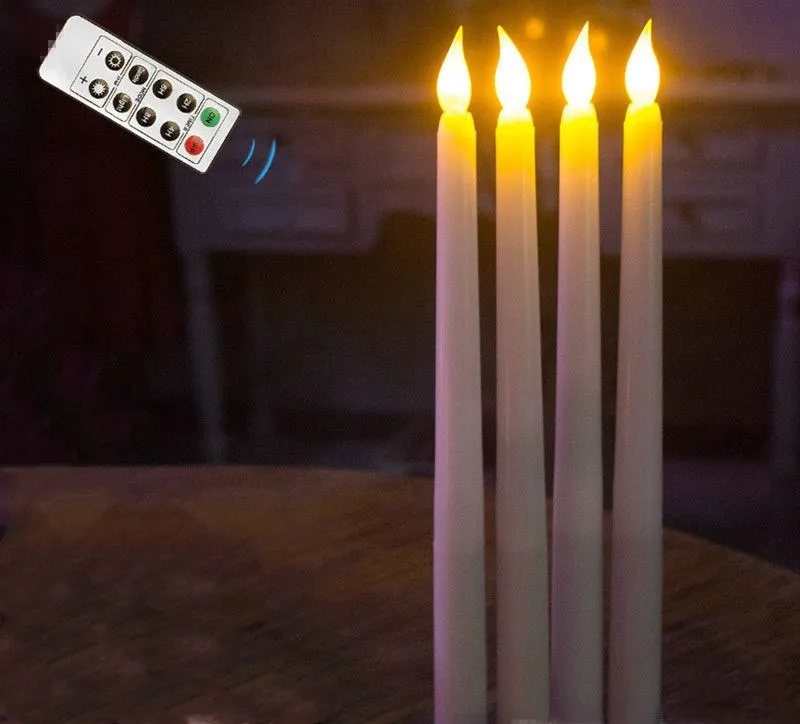 

20 шт., светодиодные беспламенные Свечи с дистанционным управлением, 28 см (В)
