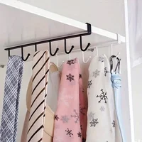 1pcs Kitchen Shelf Storage Clothes Hanging Organizer Cup Holder Glass Mug Holder 6 Hooks Storage Rack Kitchen Accessories 6