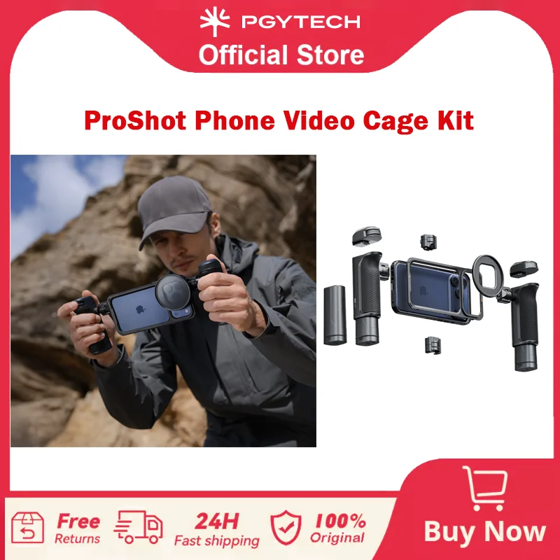 PGYTECH ProShot 폰 비디오 케이지 키트 아이폰 17 ProMax 아이폰 17 Pro 래빗 케이지 호환