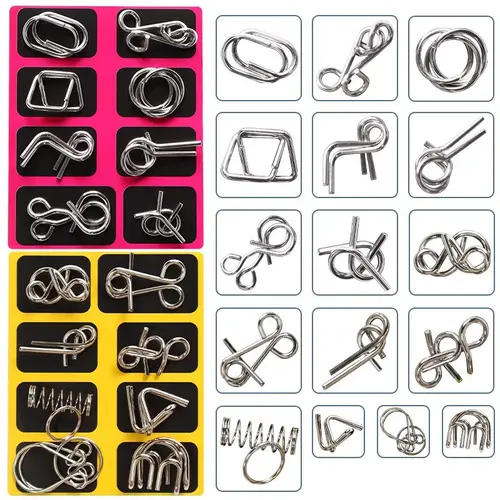 Materials Metal 3D Montessori Puzzle Wire Difficult Disentanglement Iron Brain Teaser IQ Test Toys Juegos De Ingenio Y Habilidad - Image 5