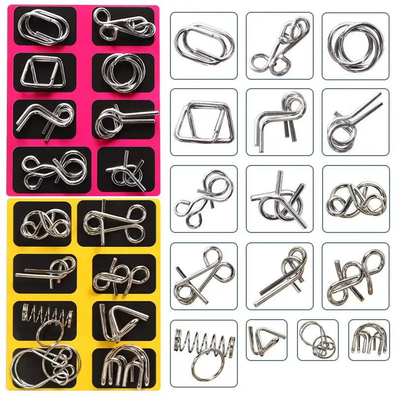 Materials Metal 3D Montessori Puzzle Wire Difficult Disentanglement Iron Brain Teaser IQ Test Toys Juegos De Ingenio Y Habilidad - Image 5