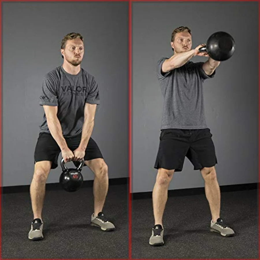 Chrome Handle Rubber Coated Kettlebells 45.0 Pounds