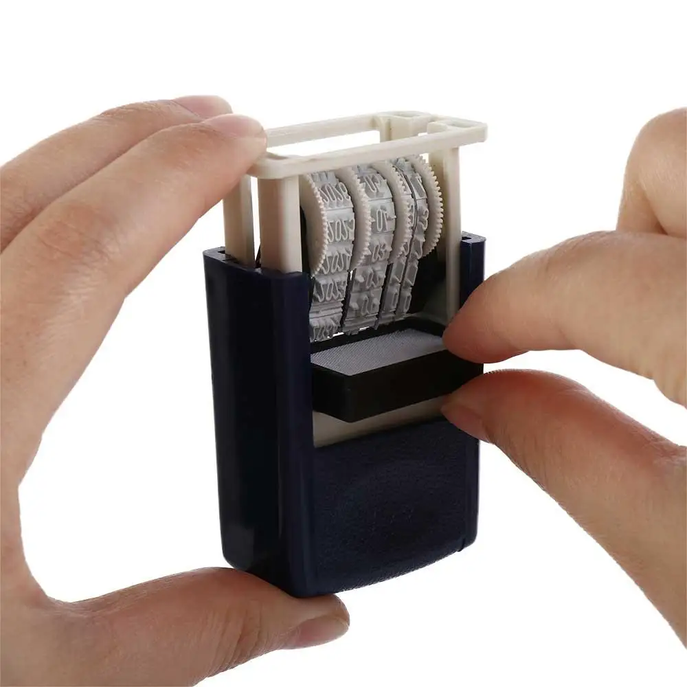 DIY Handle Account Date Stamps Stamping Automatic Ink Return Mini Self-Inking Stamps For Office Supplies Date Wheel Stamp