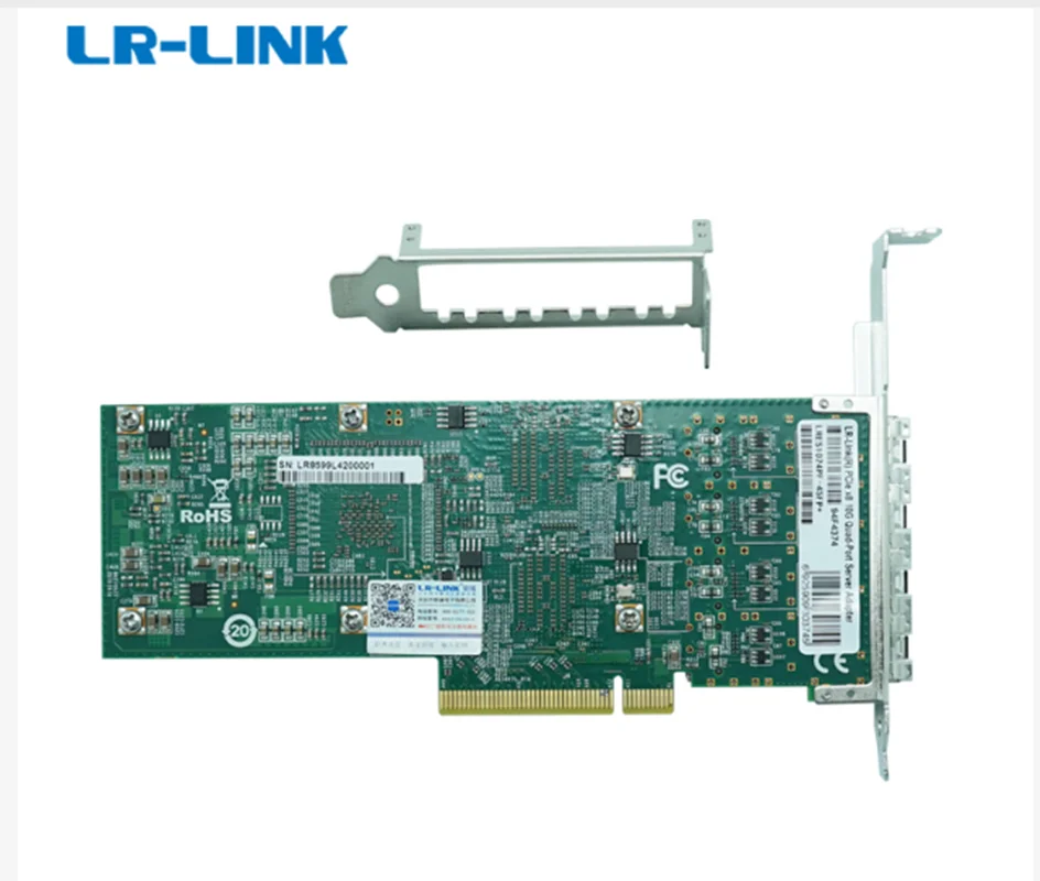 LR-LINK 1024pf 10Gb PCI-E NIC 네트워크 카드, 인텔 82599ES 칩셋 쿼드 SFP + 포트, PCI Express 이더넷 LAN 어댑터
