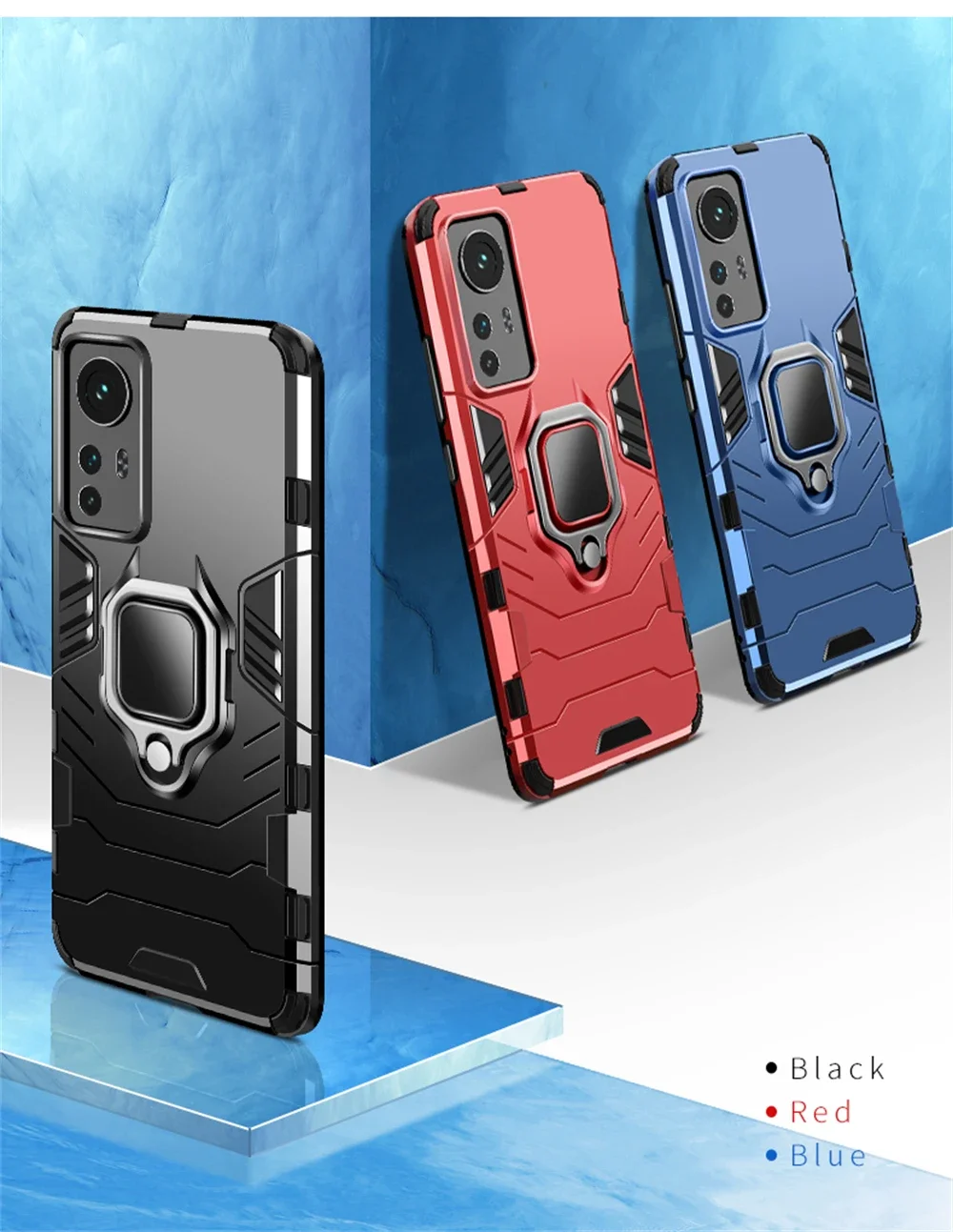 Magnet Armor For Xiaomi 13T 12X 11T 12T 13 12 Mi 9T 10T 10 9 8 A2 11 Lite 5G NE 11i Pro A3 A1 ShockProof Ring Case Cover_voghion.com