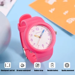 Children's Fashionable Waterproof Sports Watch - Comfortable & Stylish Quartz Design for Ages 3 - 12 (Pink)