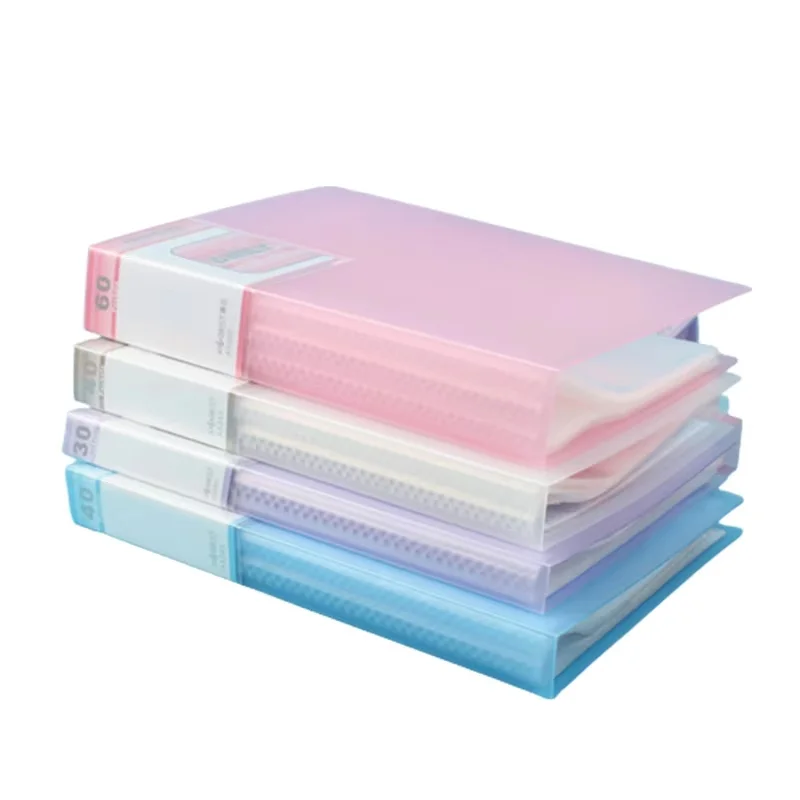 File Folder A5 Multilayer Insert Data Book 40-100 Pages Transparent Loose-leaf Office Supply