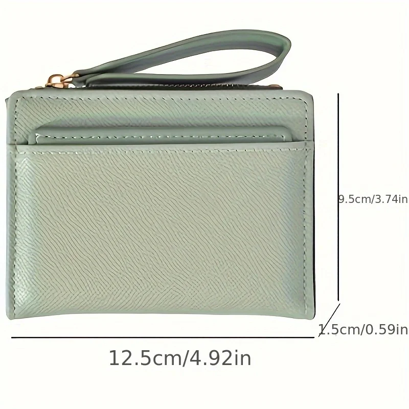 Ladies Compact Wallet Stylish Minimalist with Zipper Pocket Convenient And Practical for Daily Use And Travel