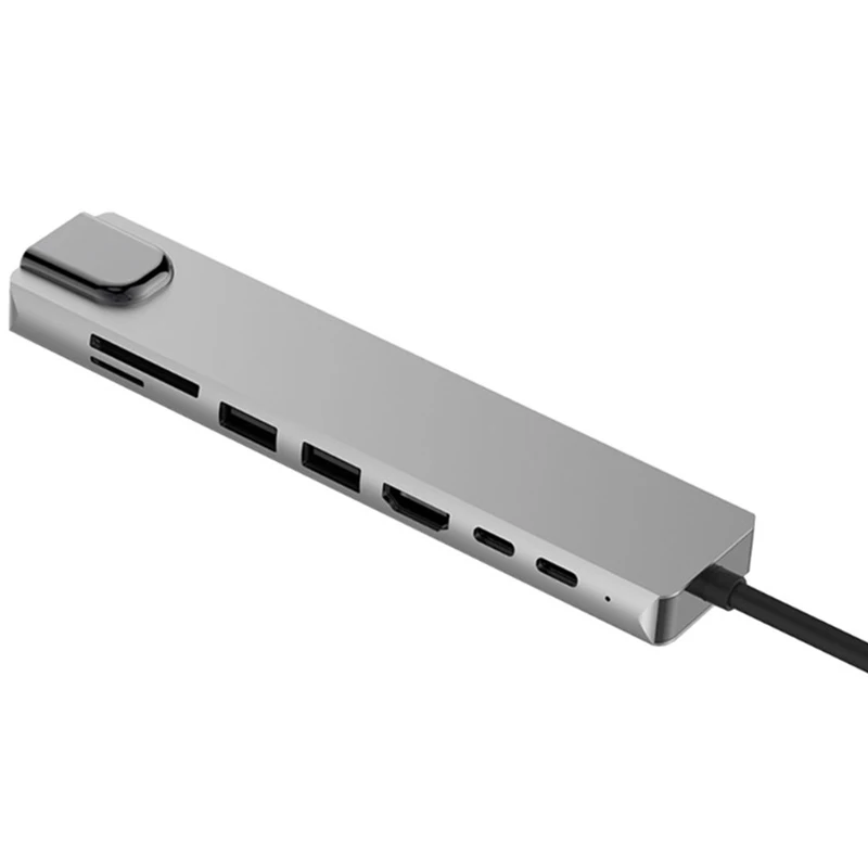 Usb c 3.1 para Hdmi 4k Hub de Carga 100mbps Lan Ethernet Usb 3.0 Usb 2.0 tf Leitor de Slot para Cartão sd tipo c Macbook Air Pro m1 em 1 - Imagem 5
