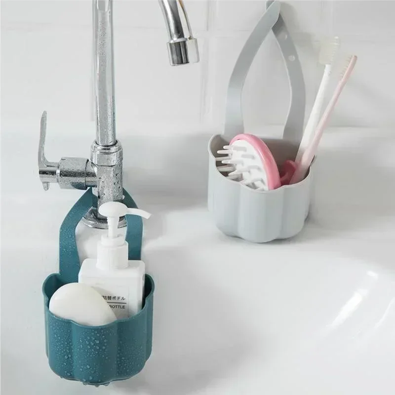 Kitchen Sink Drain Basket Bathroom Soap Sponge Holder Hanging Storage Basket Kitchen Accessories kitchen sink holder 4