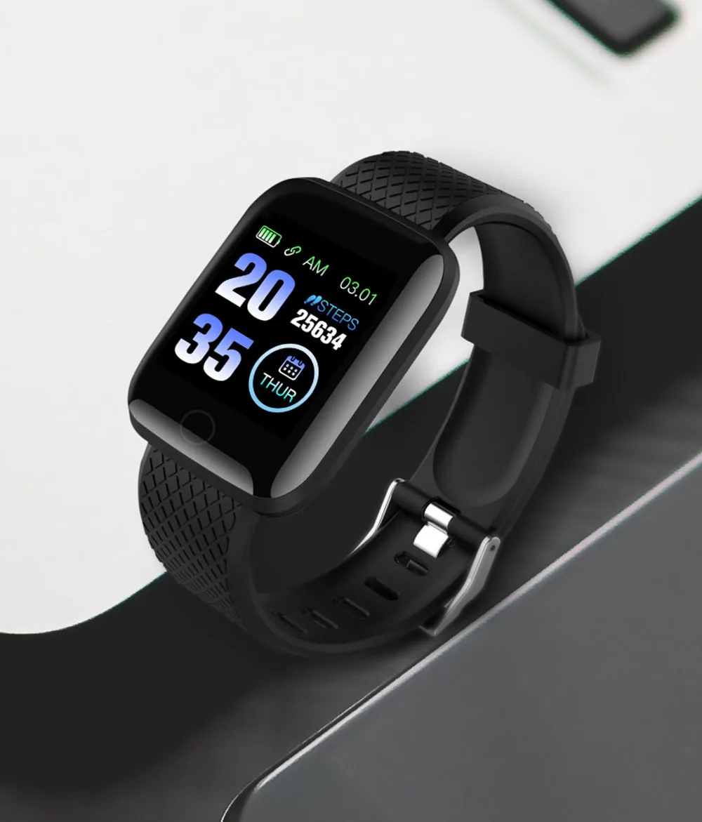 116 Plus Smart Band Color Screen Heart Rate Blood Pressure Monitoring Track Movement IP67 Waterproof Smart Watch Pedometers