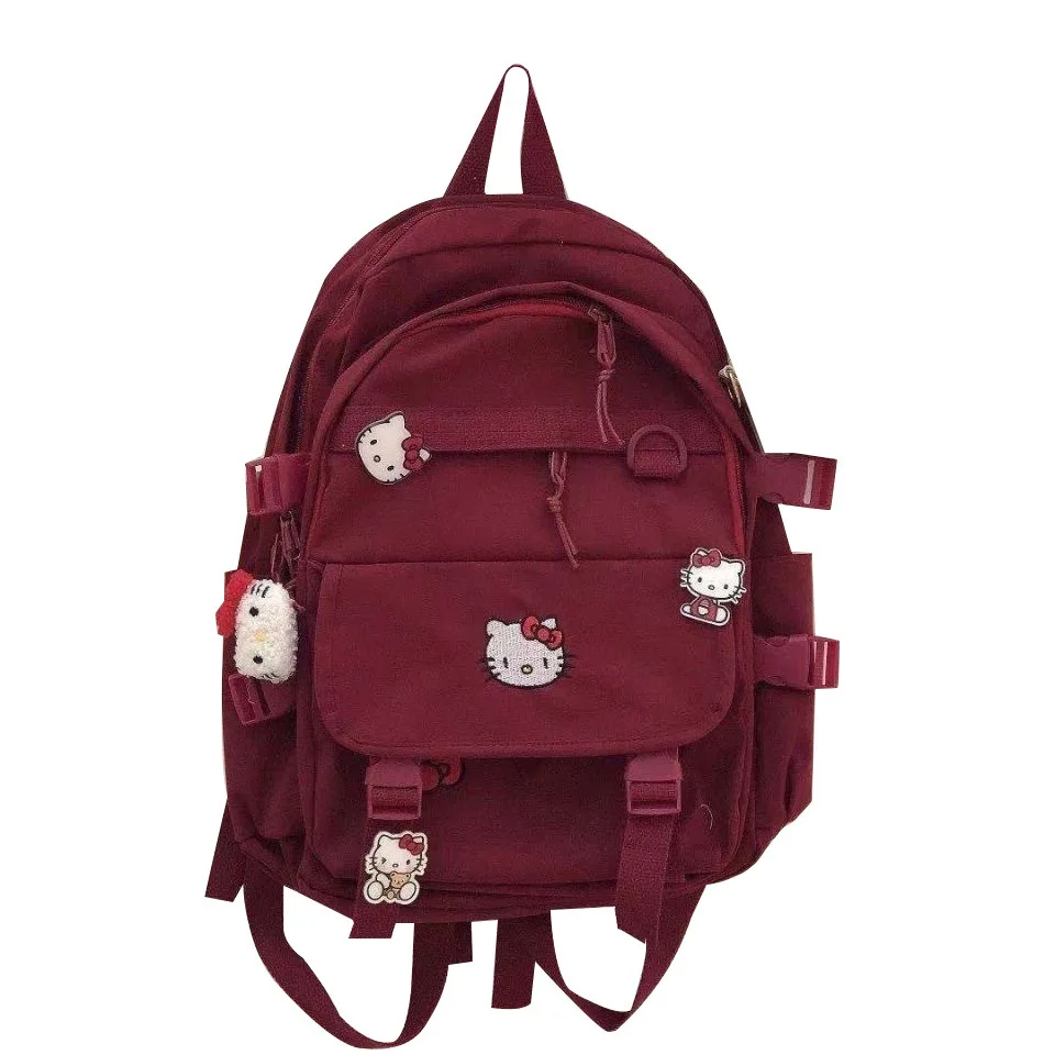 Japanese backpack student large capacity soft girl cute Hello Kitty backpack Japanese and Korean campus school bag