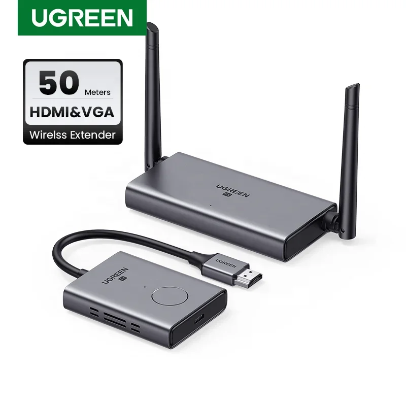 

NEW-IN UGREEN Wireless HDMI Extender Video Transmitter & Receiver Kit 5G 50M Transmits Display Dongle for TV PC PS5/4 Monitor