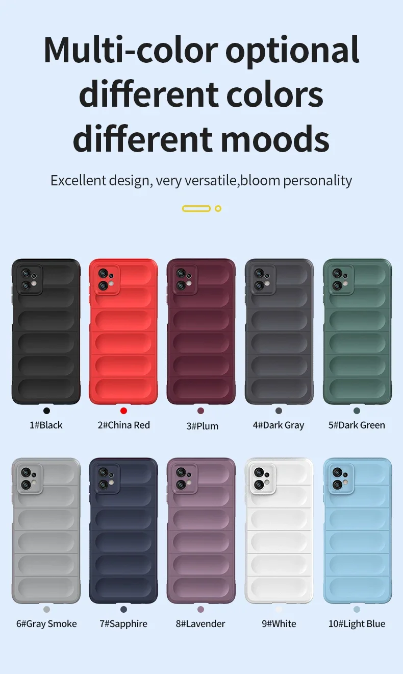 Shockproof Silicone Case for Motorola Moto - Durable Protective Cover