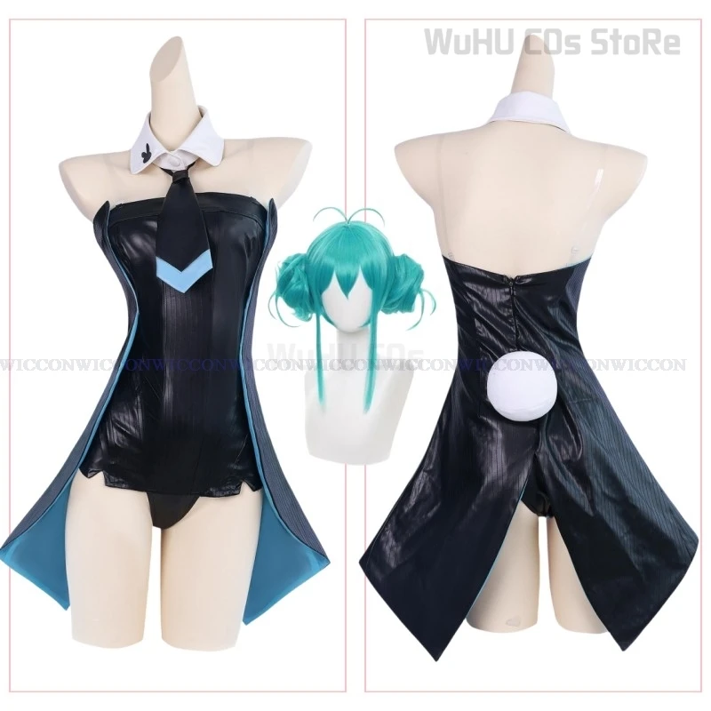 

Bunny Girl Cosplay Costume Mikuu Wig Uniform Cosplay Anime Game Project Sekai Colorful Stage Halloween Party Woman Bunny Girl