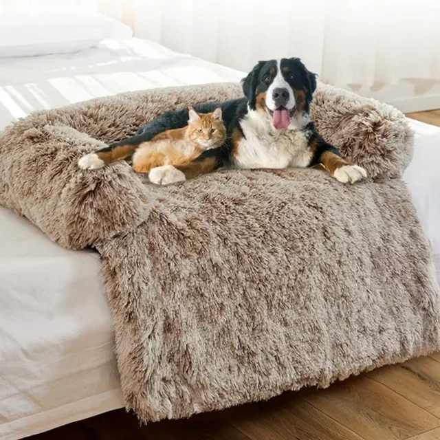 Fluffy Pet Sofa Bed Washable Winter Dog Bed and Cat Mat with Non-Slip Bottom Cozy Plush Sleeping Pad for Pets Fluffy Pet Sofa Bed Washable Winter Dog Bed and Cat Mat with Non-Slip Bottom Cozy Plush Sleeping Pad for Pets