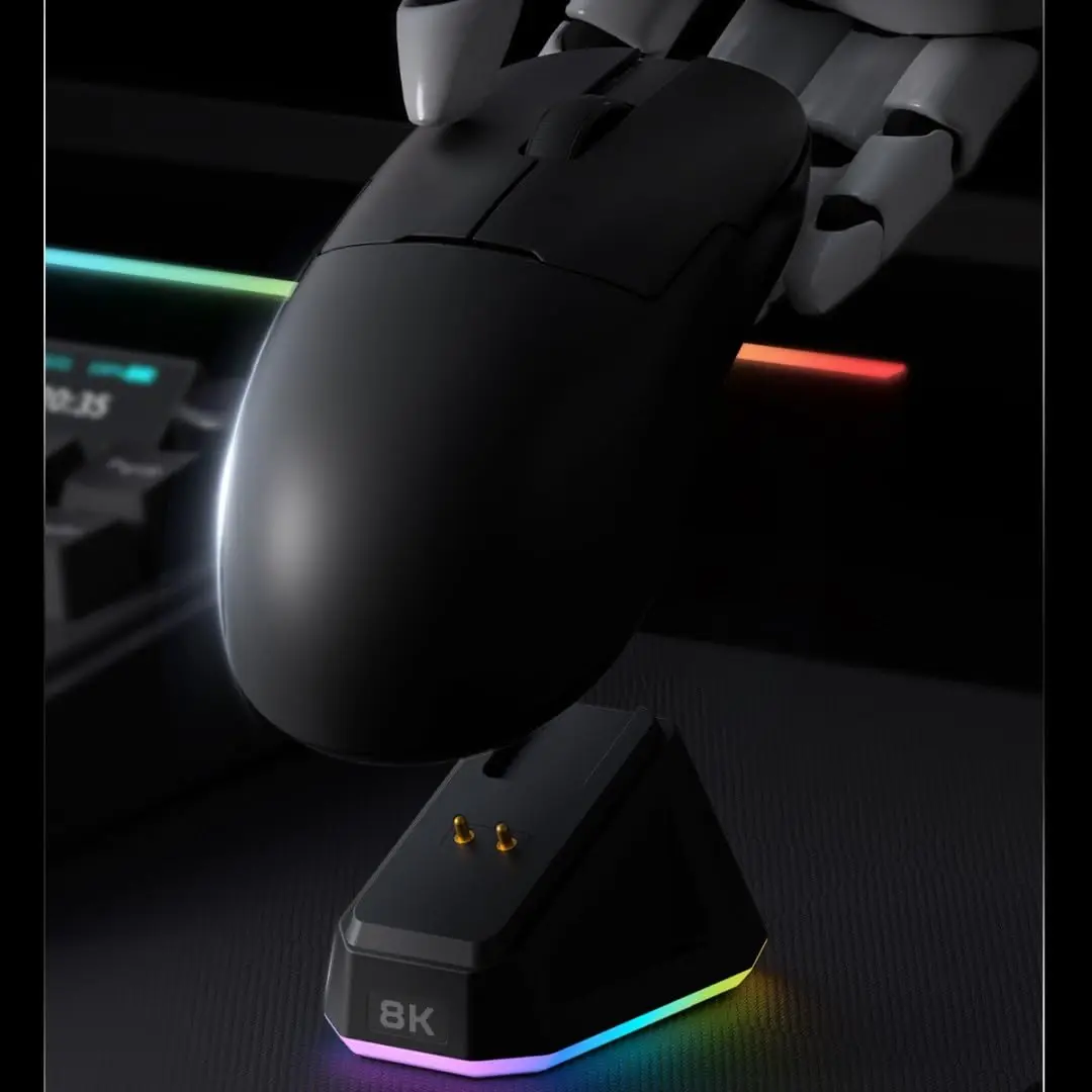 AJAZZ AJ159Pro 8Khz Gaming Mouse 56g Lightweight BT/2.4G/Wired Tri-Mode Magnetic Charging Dock PAW3395 Sensor 26K DPI