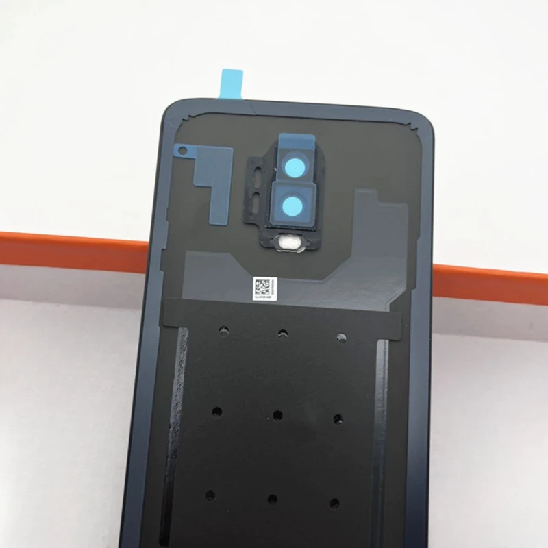 Oneplus 6T 배터리 백 커버 하우징 후면 도어 케이스의 경우 카메라 렌즈로 배터리 커버 교체