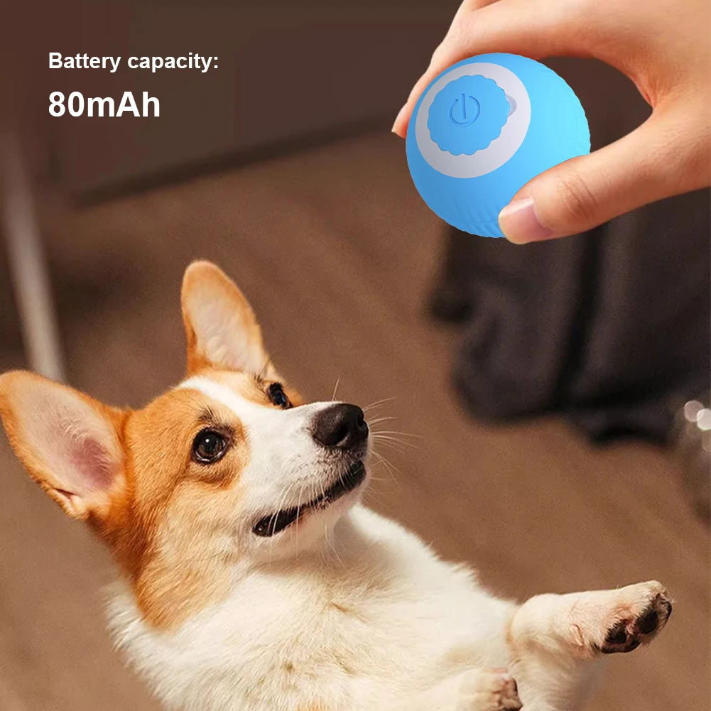 Automatic Ball Toys USB Rechargeable Smart Interactive Cat Toy ABS Intelligent Rolling Toy Ball for Kitten Dog Playing