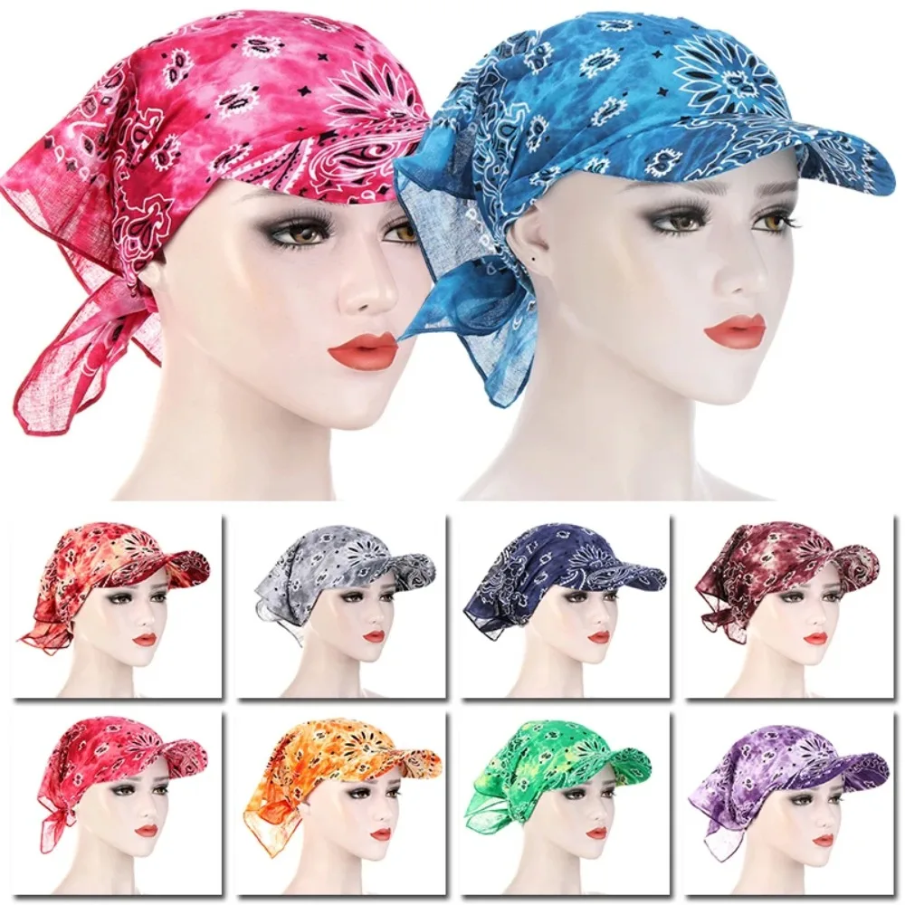 

Headpiece Printed Turban Hat New Headscarf Polyester Tie Dye Square Hat Baseball Caps Cotton Printed Headscarf Women