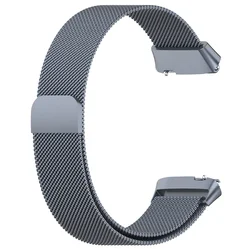 Milanese Loop Metal Strap for Smartwatch Replacement Wristband Accessories (Grey)