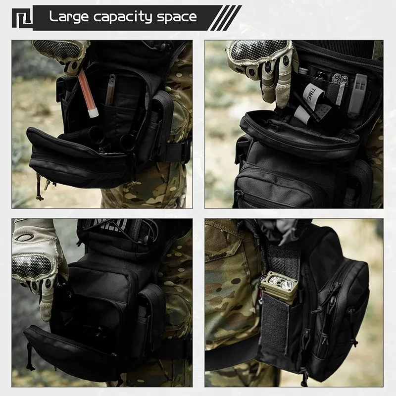 Tactical Leg Bag Durable Nylon Utility Tool Belt Pack Pouch Adjustable Eco Waist Outdoor Hunting Multifunctional Bags 5