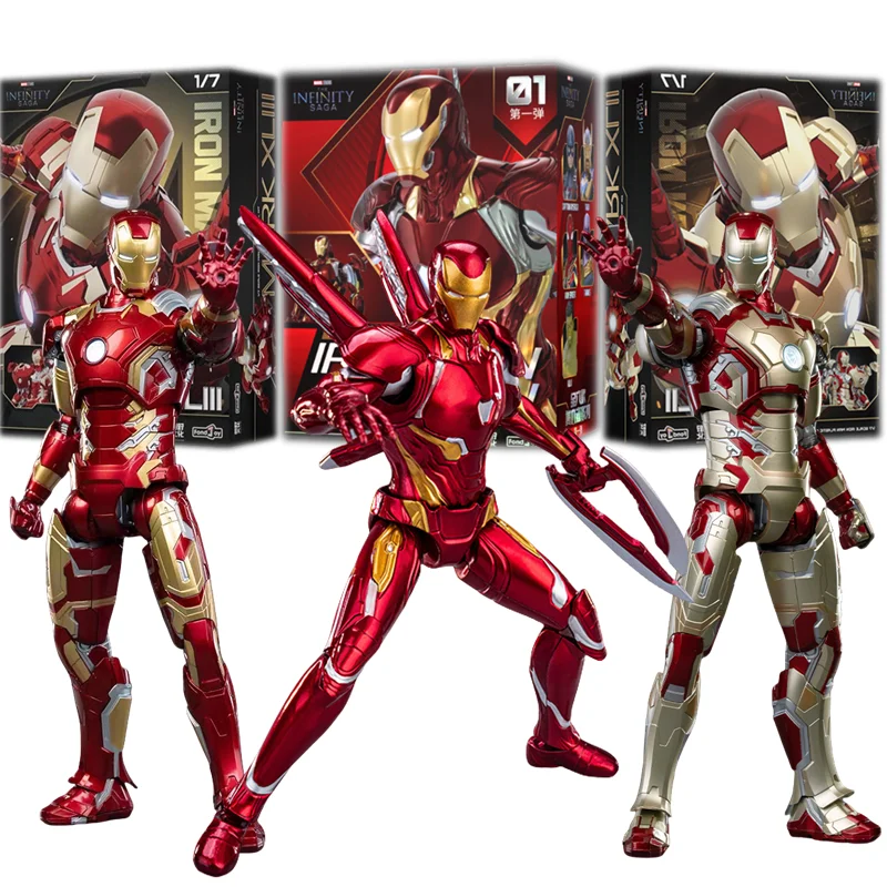 Original FondJoy Iron Man Tony Stark Legende MK42 MK43 MK50 MK6 DIY baustein Spielzeug Action Figure Sammlung Anime Modell