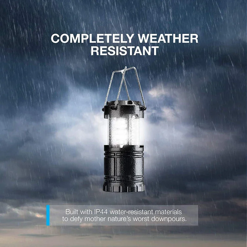 Cob LED Camping Lantern Portable LED Lamp Outdoor Camping Tent Light IP20 Waterproof Telescopic Collapsible
