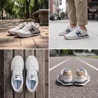 New Balance NB 574 Chaussures de course décontractées à tige basse, avec amorti en tissu, résistantes à l'abrasion, respirantes, ML574LGI 3