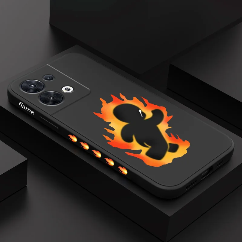 Custodia Per Telefono Fire Storm Per Oppo Reno 10 8 8T 8Z 7 7Z 6 5 Pro 4G 5G F19 F9 Pro Plus Cover In Silicone Liquido