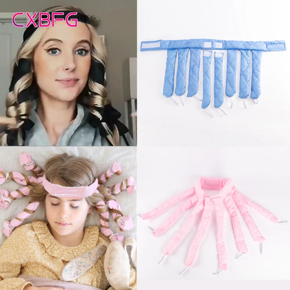 Lazy hair curling tools hair styling tool Hair Curler Hair Rollers Heatless Curling Rod Headband No Heat Silk Ribbon Curls Sleeping Wave Formers Styling Tools