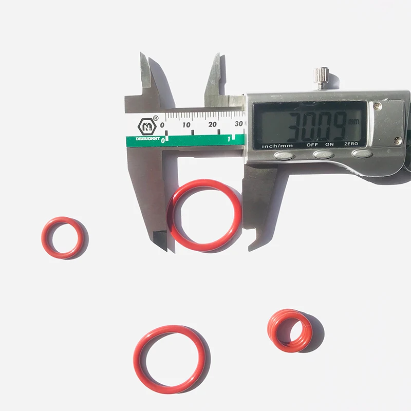 VMQ 식품 등급 VMQ O링 개스킷, 절연 방수 와셔, 원형 O형 고무 레드 실리콘 O링, CS 1/1.5mm, 2/2mm, 5/3mm