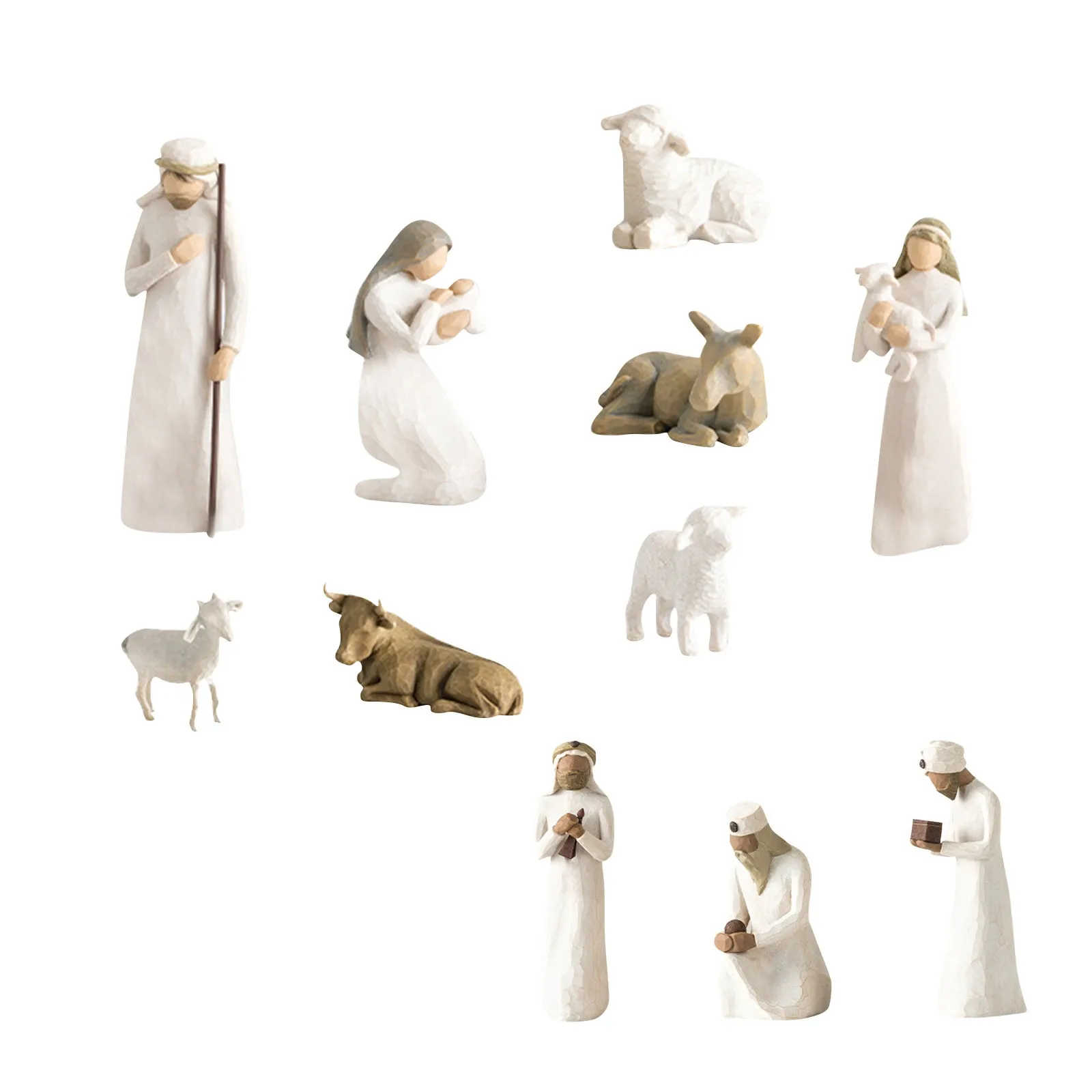 Creative Christmas Hand Drawn Sculpture Decor Of The Statue Of The Nativity Jesus As A Xmas Gift jesus nacimiento natividad christian statue home decor items