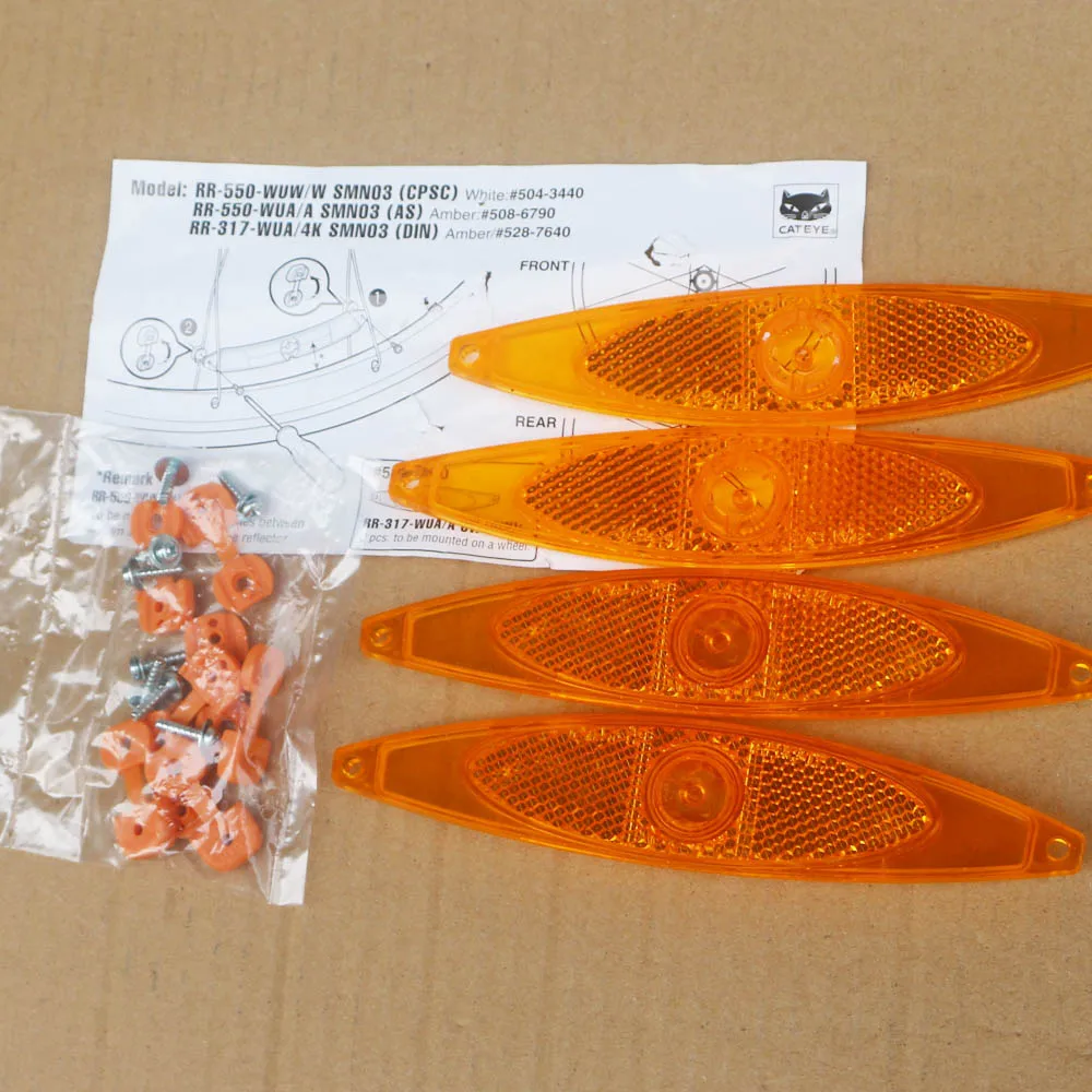MTB Road Mountain Bike Wheel Set Reflector for Warning, Bicycle Parts