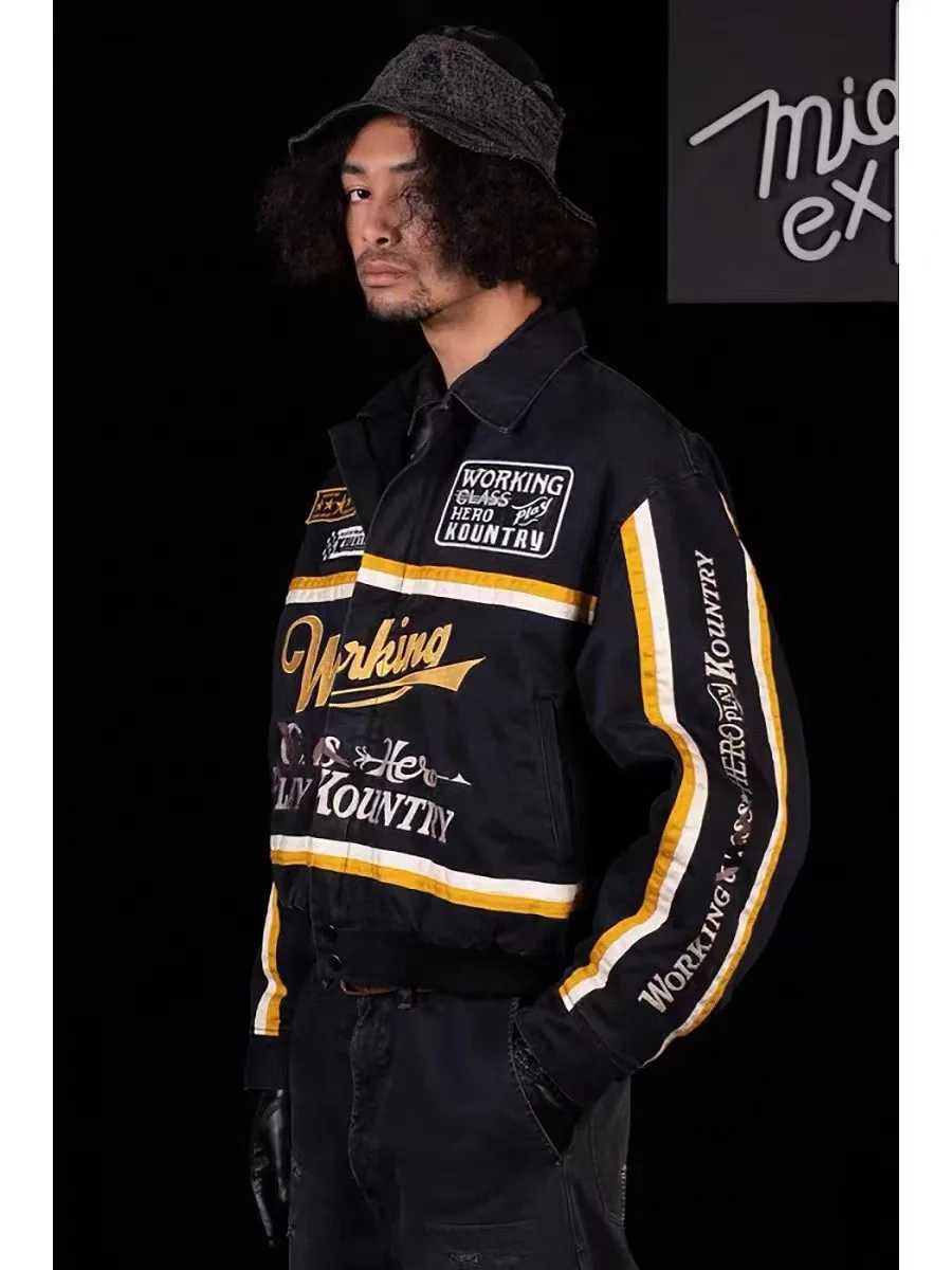 

2024 Kapital Vintage HighQuality Kountry Embroidered Racing Suit Lapel Jacket Biker Wear Fashion Jacket