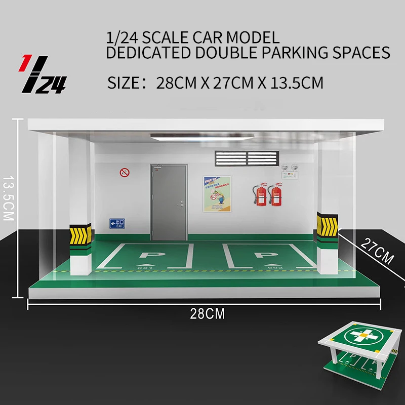 1/32 1/24 1/18 Scale Lighting Parking Lot Assembly Toy Diecast Alloy Model Car Garage DIY Scene Collection Display Toy Car Gift image 35