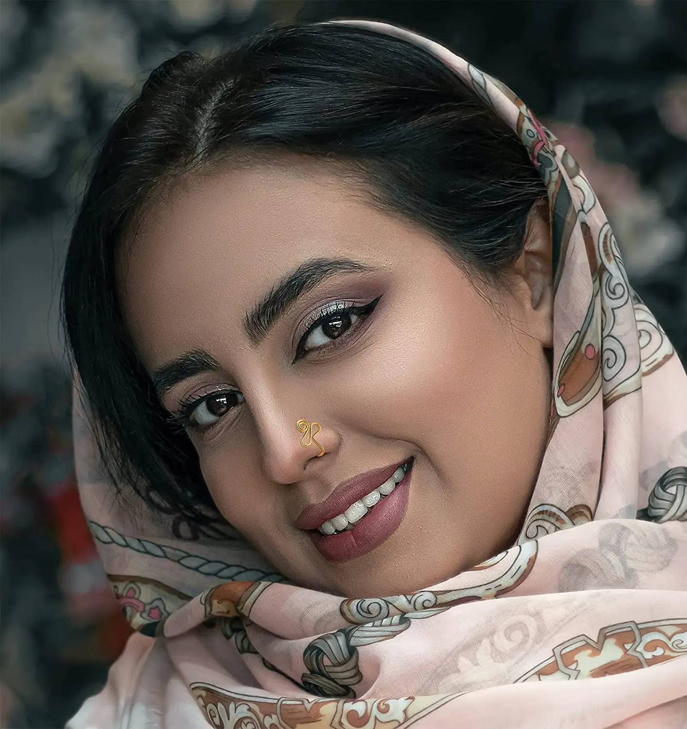 24PCS African Nose Cuffs for Women Multi-Style Faux Fake Nose Ring Non Piercing for Teen Girls Small Clip on Nose Ring Set