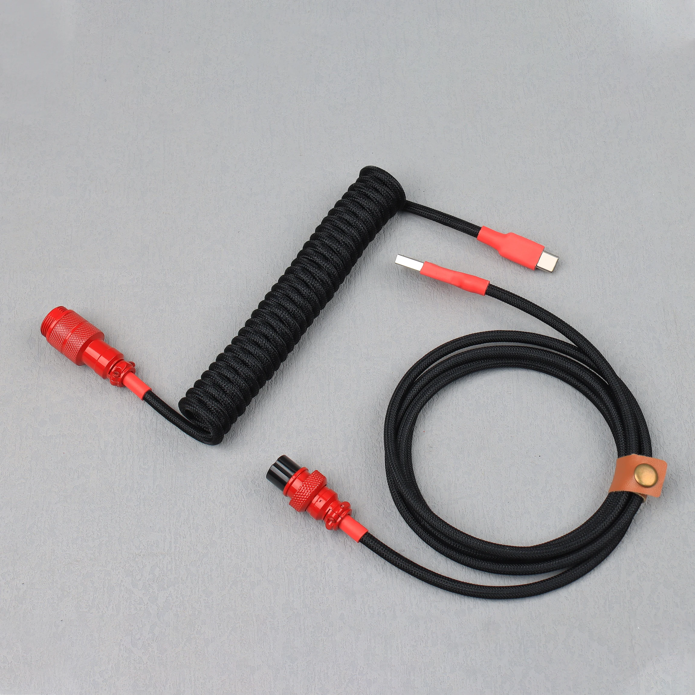 Enrolado Aviador Cabo Gx16 Usb c Teclado Cabo Espiral pc Desk Acessórios Conector para pc