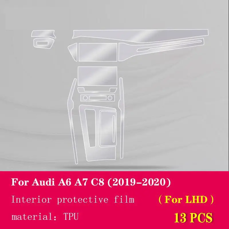 For Audi A8 S8 2023-2018 Car Accessories interior Thin film transparent TPU  Gear Panel Center Console Anti-scratch resist refit - AliExpress
