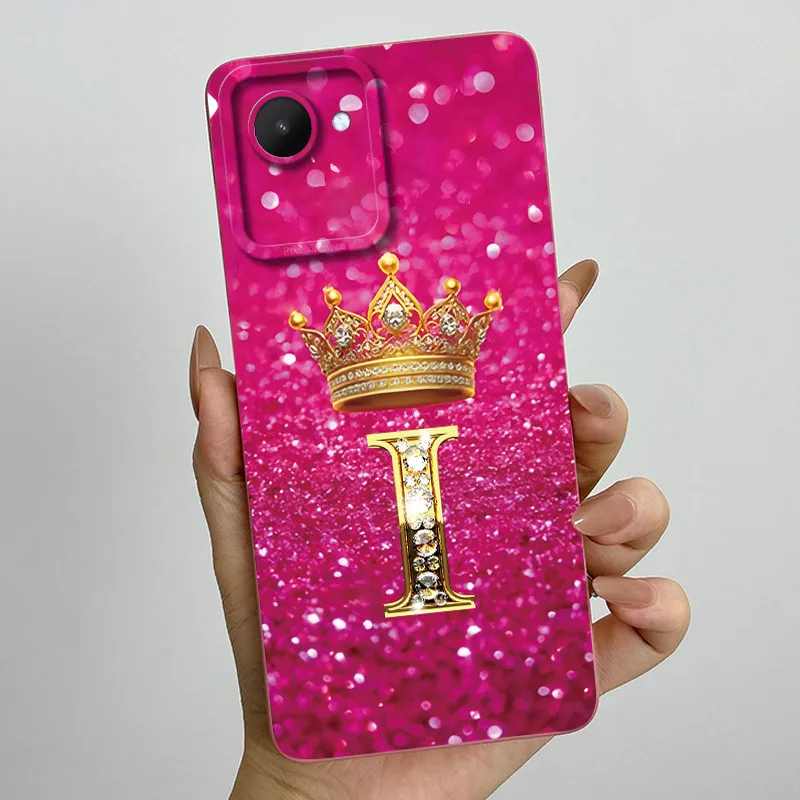 Crown Letters Soft Case with Camera Protection - Stylish Back Cover