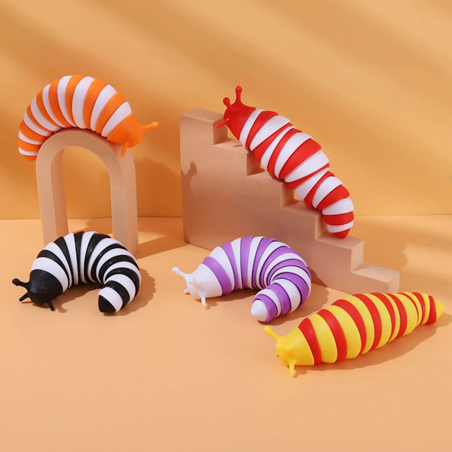 1pc Sensory Slug Fidget Toy for Kids Caterpillar Anxiety Sensory ADHD Autism Toys Exercise Wrist Strength & Stress Relief Gifts