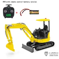 NEW LESU 1/14 RC Hydraulic Digger RC Mini Toy Small Excavator PC30 Machine 6-way reversing valve Remote Control Truck Model 2