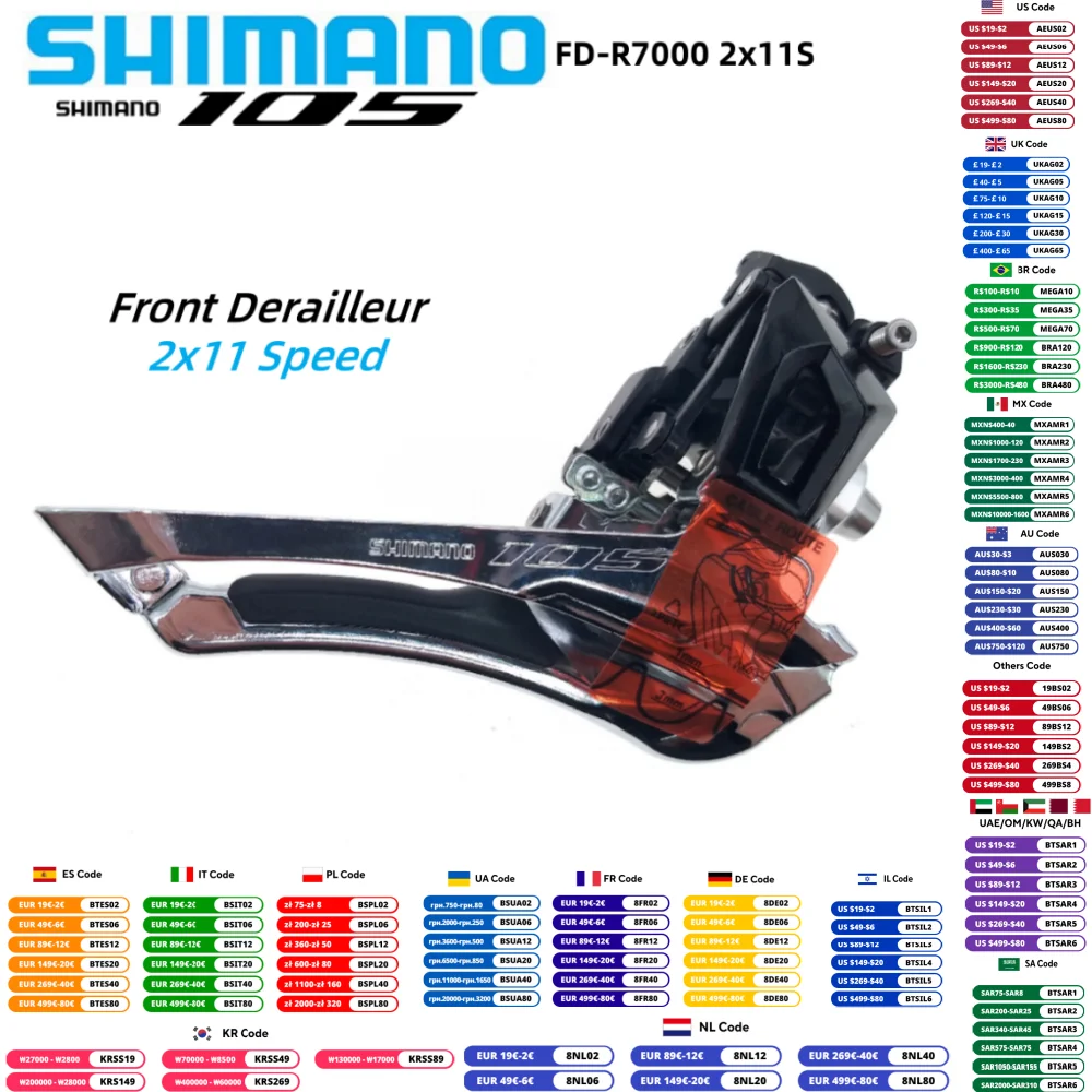SHIMANO-105-FD-R7000-Front-Derailleur-For-Road-Bike-Band-Mount-2x11 ...