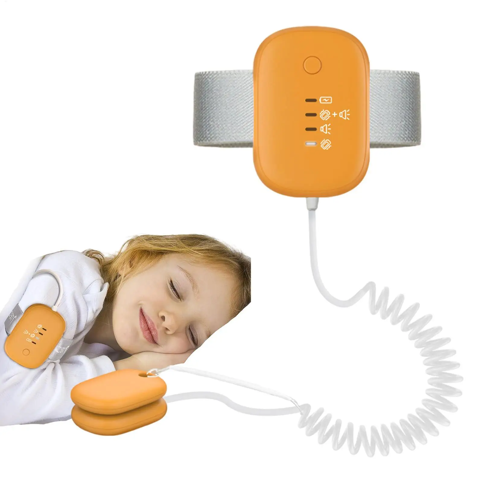 어린이 및 성인용 소변 감지 알람, 배변 훈련용 USB 충전식 침대 젖음 알람,..