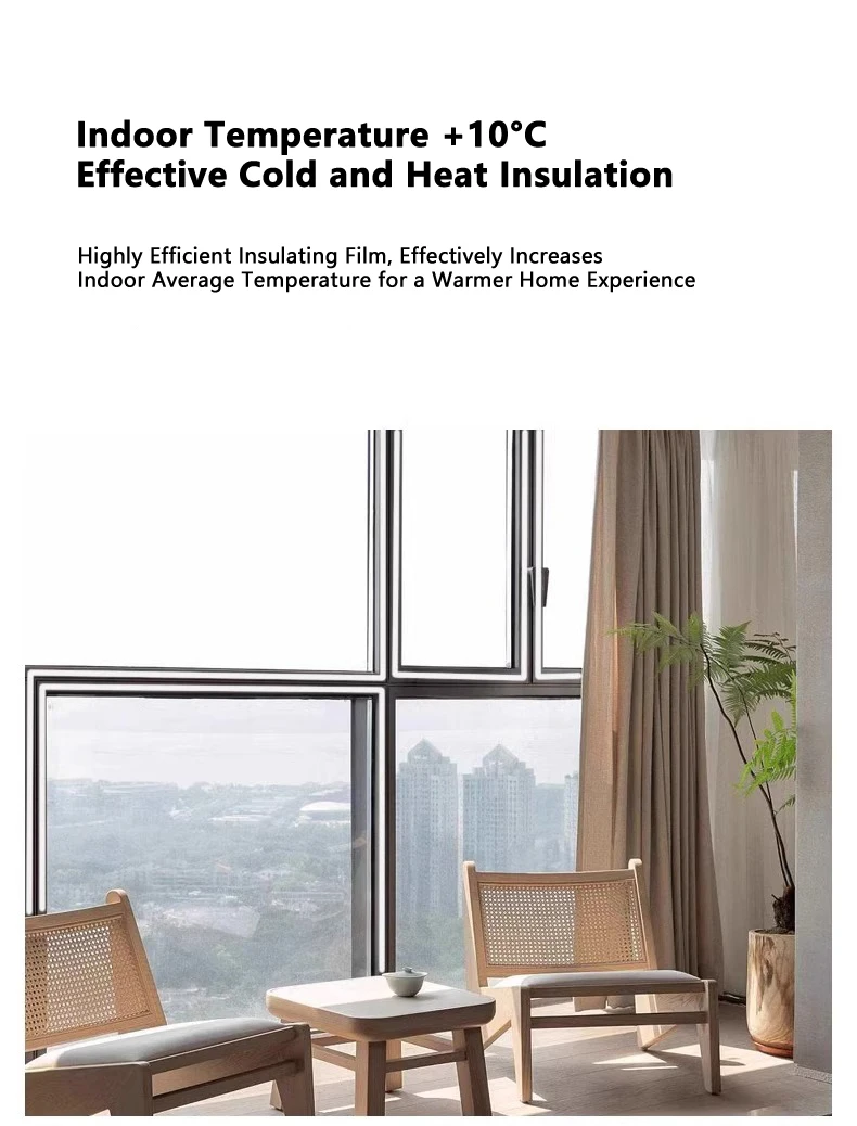 EVA Window Thermal Film - Transparent & Weatherproof, Windproof & Dustproof, Easy Hook & Loop Attachment for All Seasons