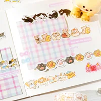 1Pc Cartoon Animals Series Washi Tape Cute Sticker Decorative Collage Adhesive DIY Scrapbooking Hand Made Masking Stationery 2