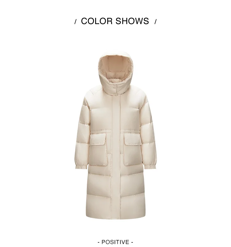 Down Jacket Women Long Length Detachable Hooded New Winter Textured Winter Clothing