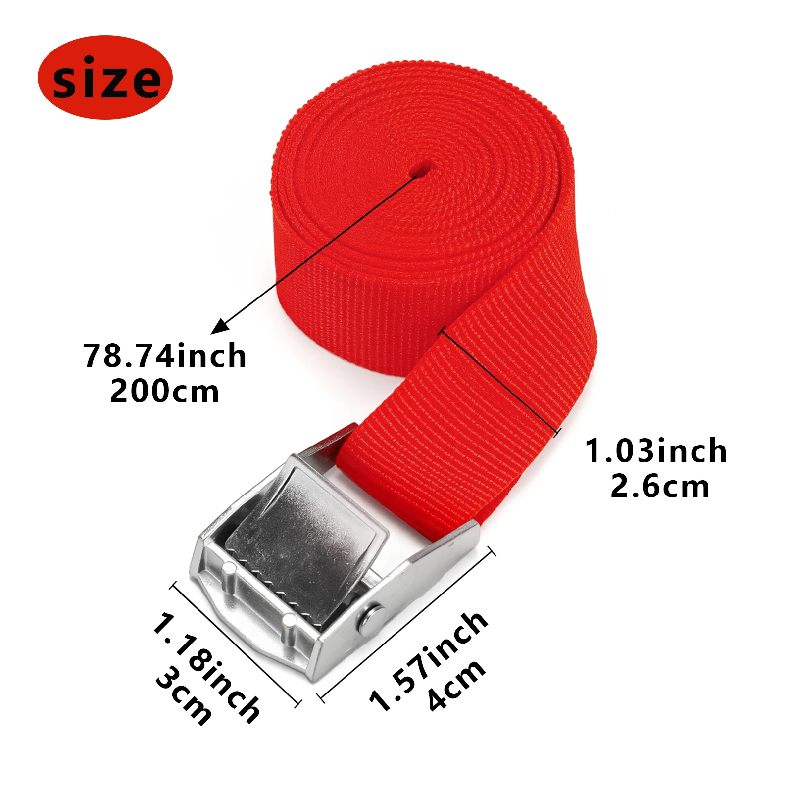 6/8/10Pcs 2M Tension Rope Cargo Strap